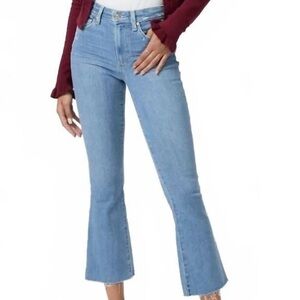 PAIGE Colette Crop Flare Feel Good Distressed Jeans